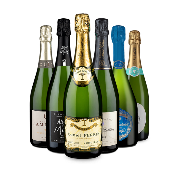 Elegante champagne in 6 flessen-pakket