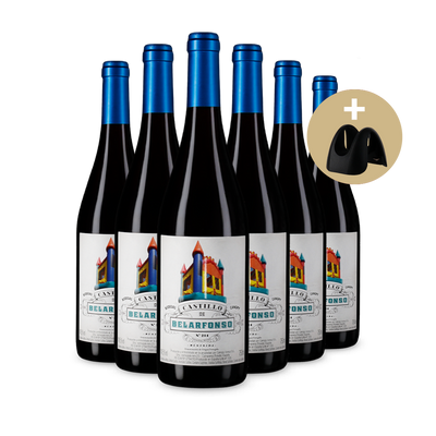 6 flessen Bodegas Canopy Castillo de Belarfonso 2021 + capsulesnijder