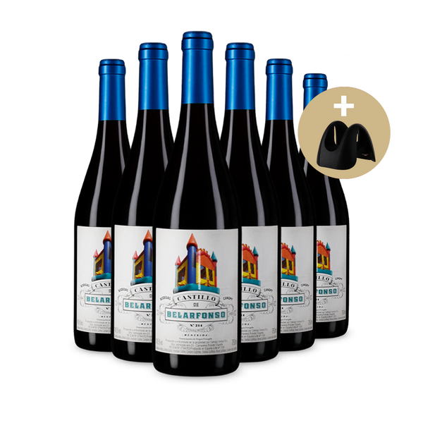 6 flessen Bodegas Canopy Castillo de Belarfonso 2021 + capsulesnijder