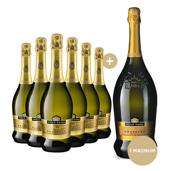 6 flessen Villa Sandi Il Fresco Prosecco Spumante Brut + gratis magnum