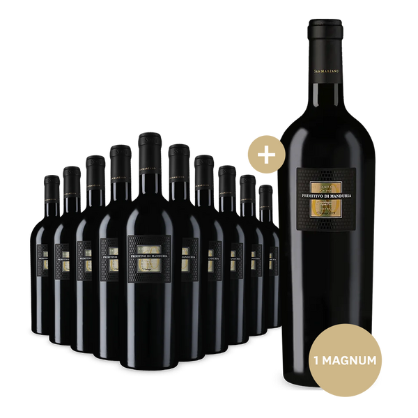 10 flessen + gratis magnum: Sessantanni Primitivo di Manduria 2019
