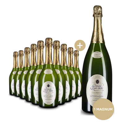 10 flessen Grande Cuvée 1531 de Aimery + gratis magnum