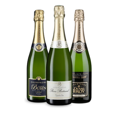 Champagne deluxe: 3 flessen puur genot