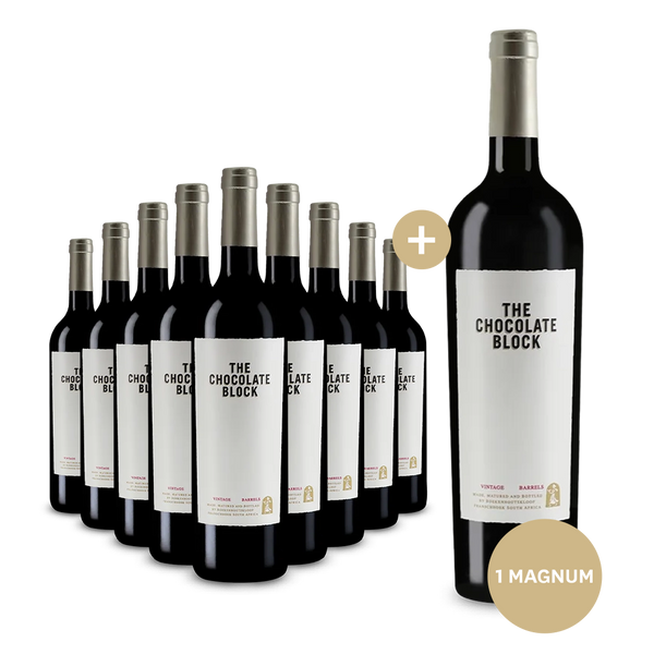 9 flessen + gratis magnum: Boekenhoutskloof Chocolate Block 2023