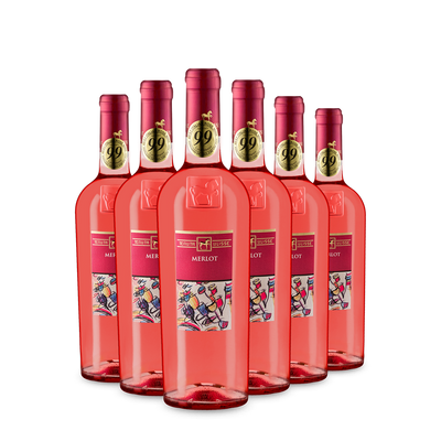 6 flessen Merlot Rosato 2025